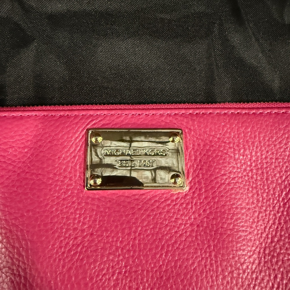 Michael Kors Fuchsia Leather Wristlet - Picture 2 of 3